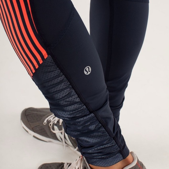 lululemon athletica Navy and Orange Leggings - Picture 3 of 8